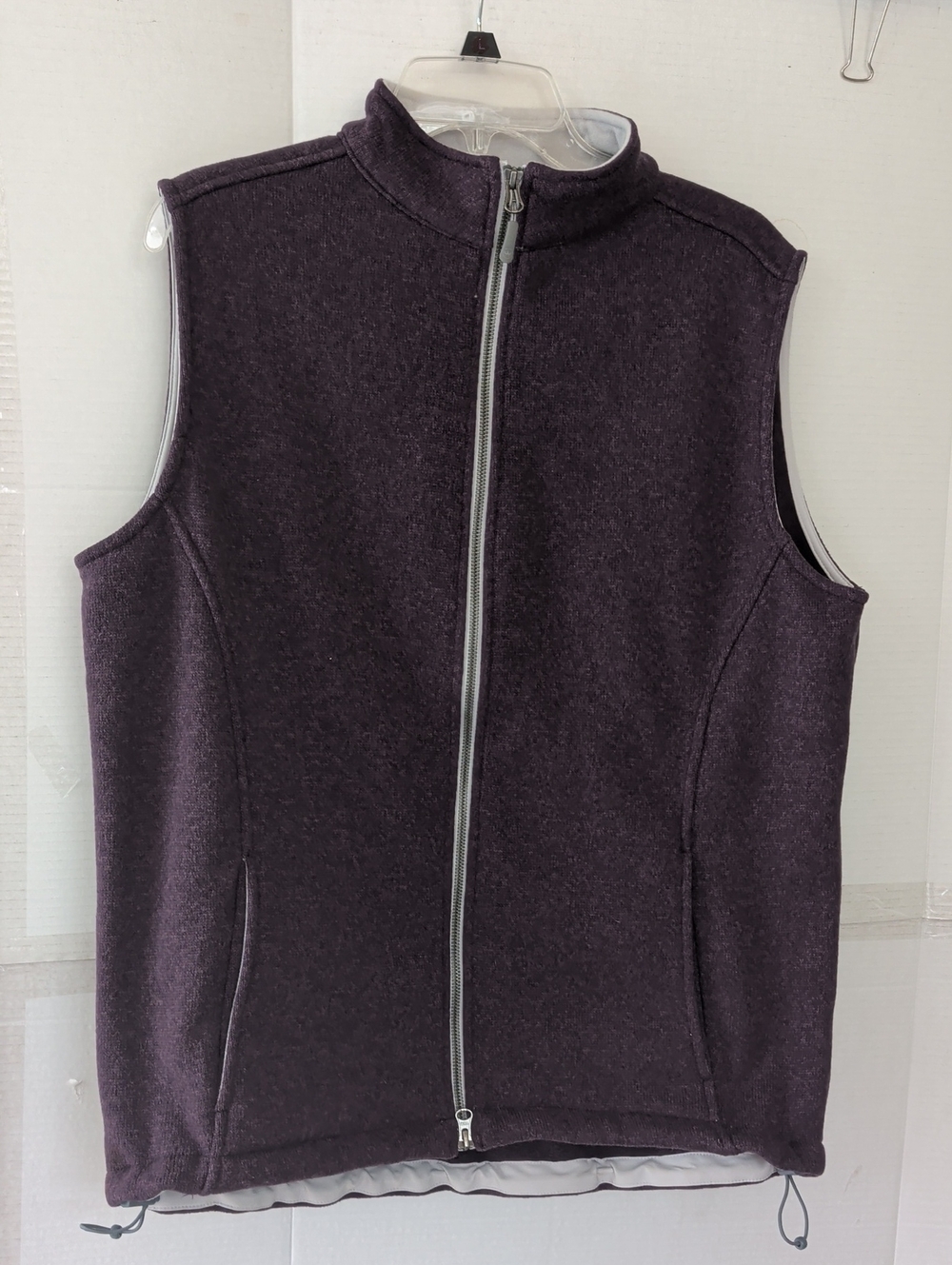 Peter Millar Plum Zip-Front Fleece Vest Unisex SZ Medium Thick Cozy Chic Sports